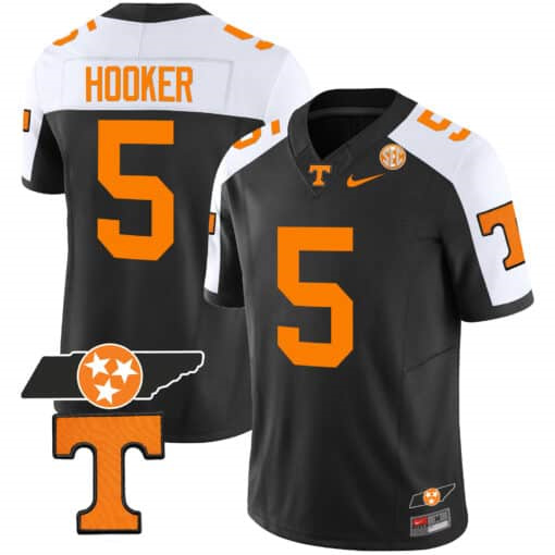 Tennessee Volunteers Checkerboard & Alternate   Jersey V2 – All Stitched Black Special #5 Hendon Hooker