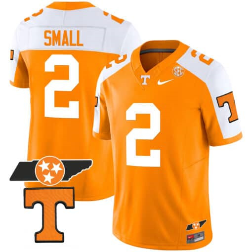 Tennessee Volunteers Checkerboard & Alternate   Jersey V2 – All StitchedAlternate Orange #2 Jabari Small