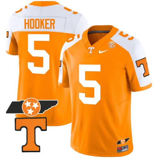 Tennessee Volunteers Checkerboard & Alternate   Jersey V2 – All StitchedAlternate Orange #5 Hendon Hooker