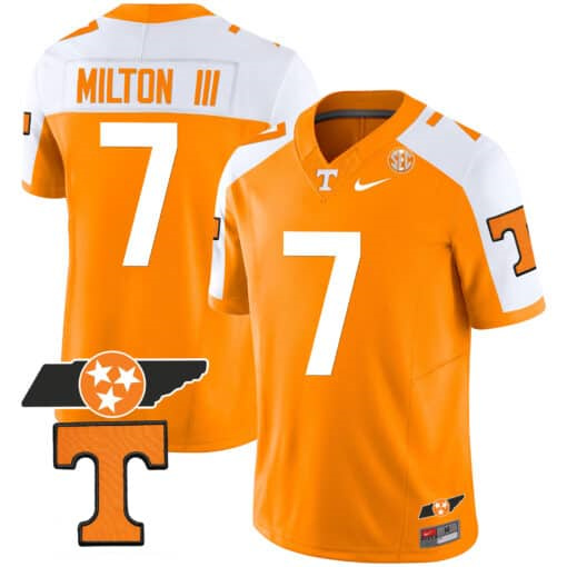 Tennessee Volunteers Checkerboard & Alternate   Jersey V2 – All StitchedAlternate Orange #7 Joe Milton lii