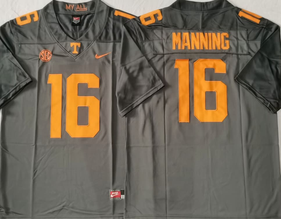 Tennessee Volunteers GRAY #  16 MANNING
