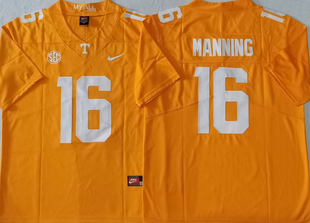 Tennessee Volunteers Orange  #16 MANNING