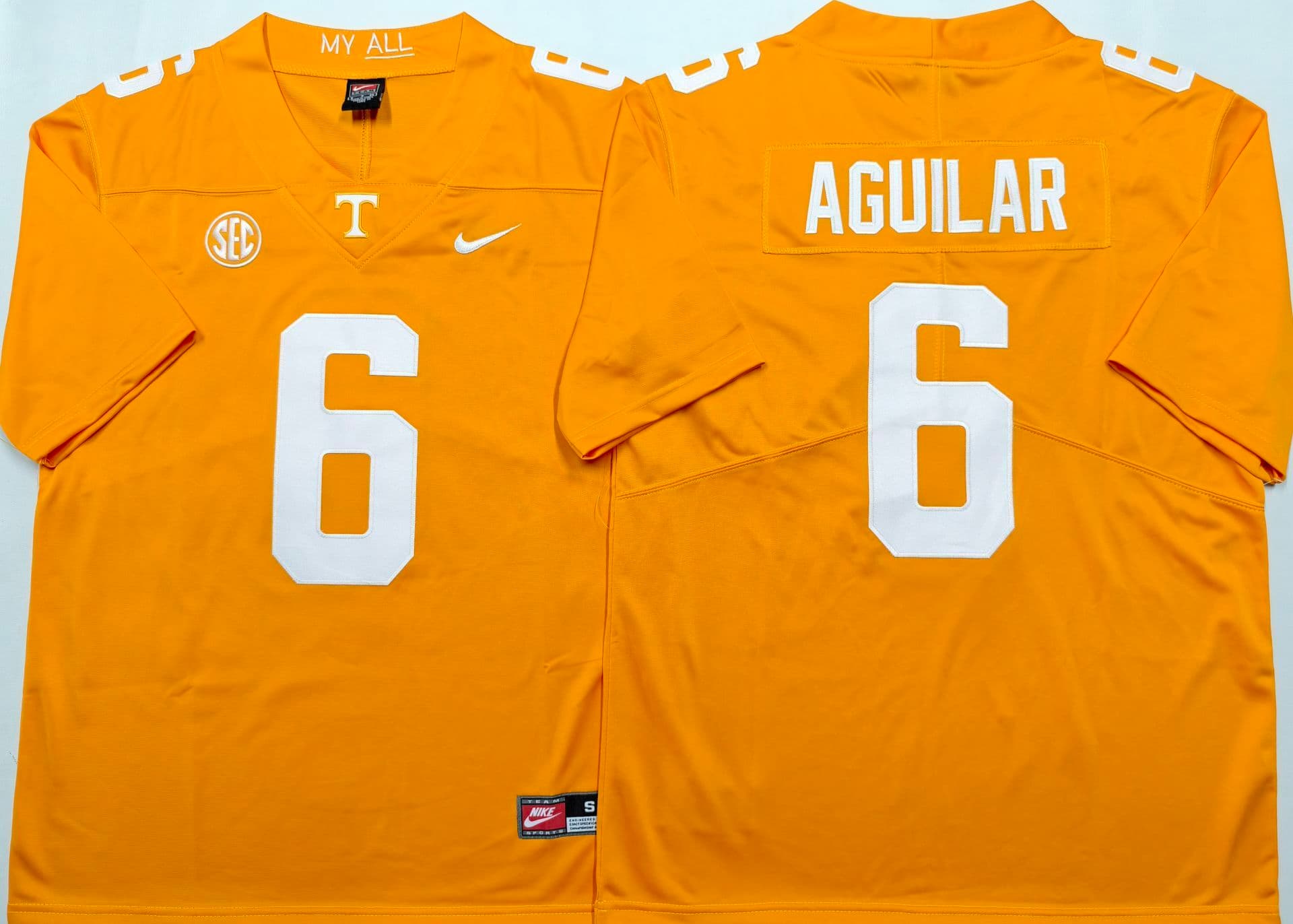 Tennessee Volunteers Orange #6 AGUILAR.