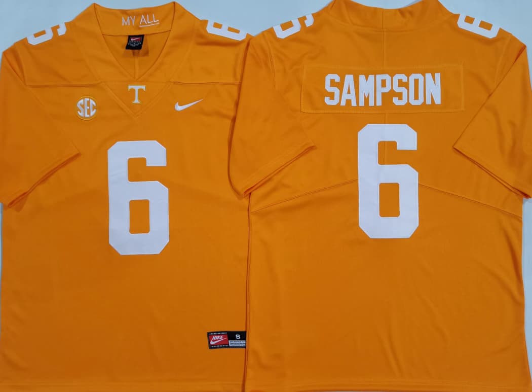 Tennessee Volunteers Orange #6 SAMPSON
