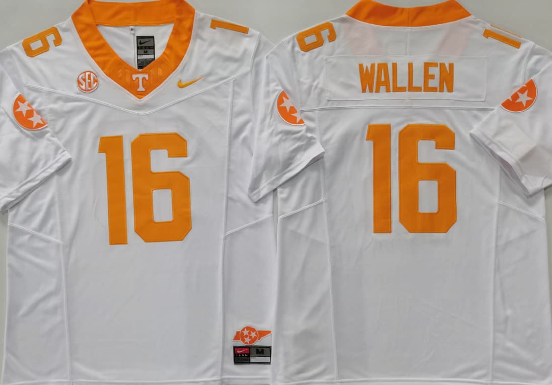 Tennessee Volunteers White #16 WALLEN