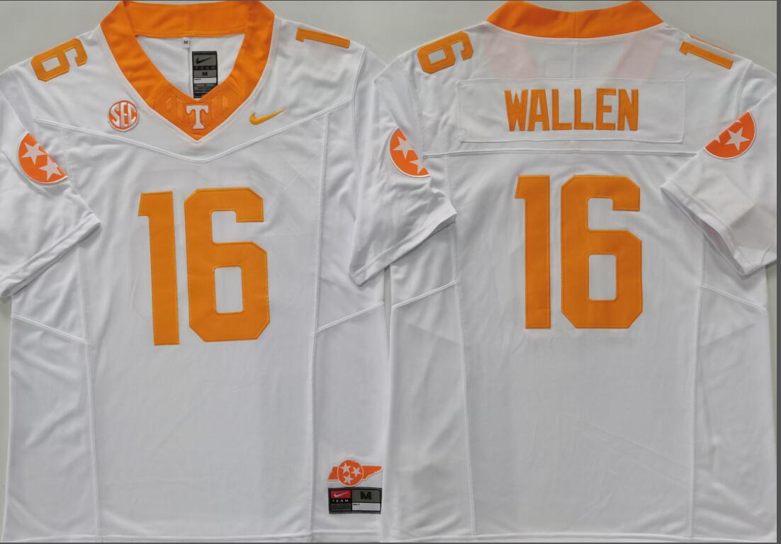 Tennessee Volunteers White #16 WALLEN Jersey