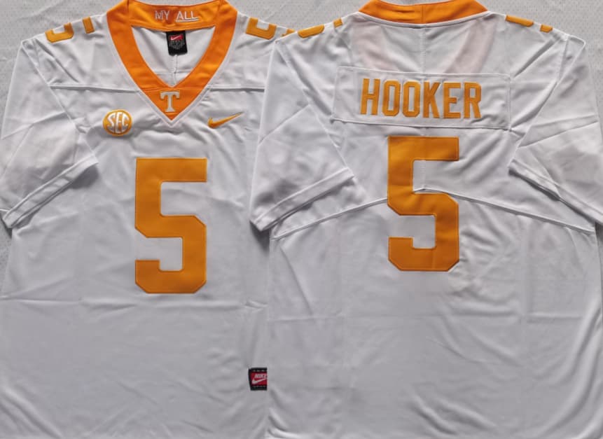 Tennessee Volunteers White #5 HOOKER