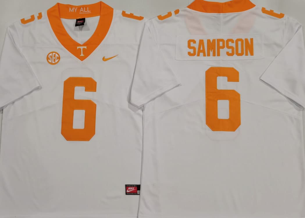 Tennessee Volunteers White #6 SAMPSON