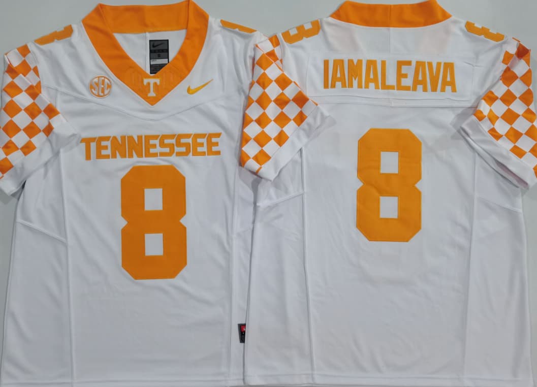 Tennessee Volunteers White #8  IAMALEAVA