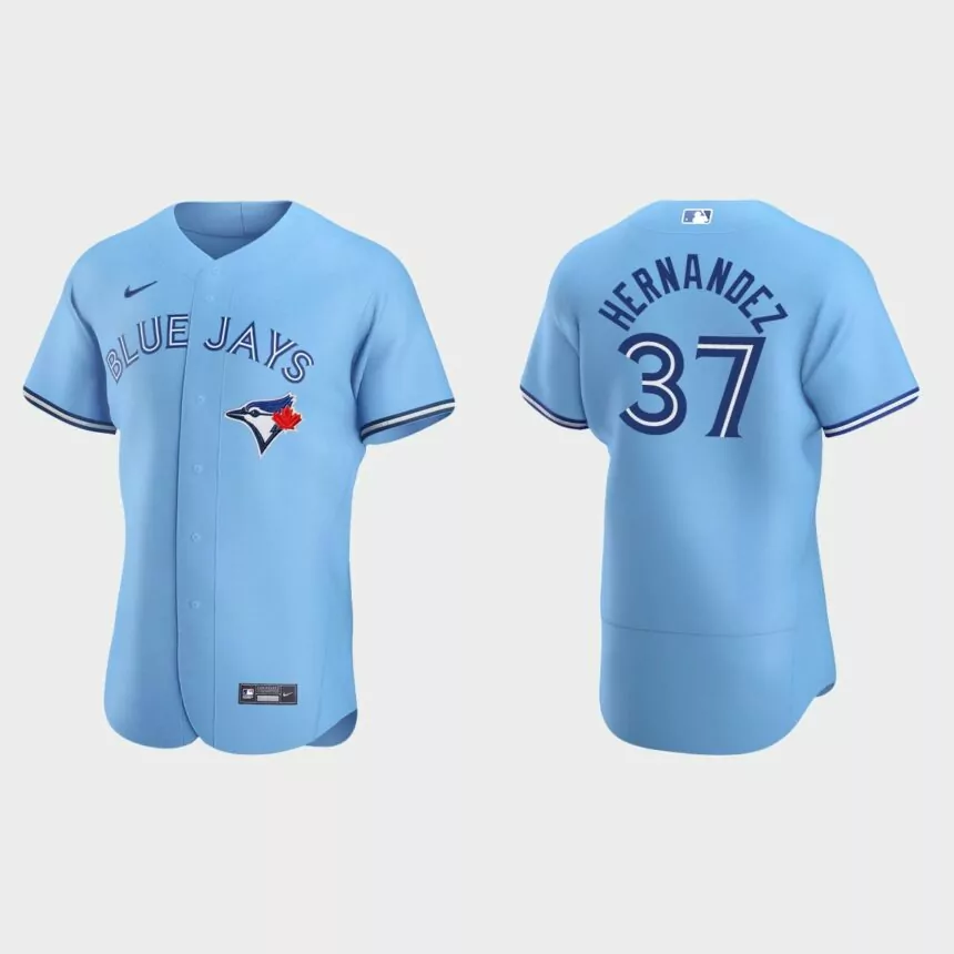 Teoscar Hernandez #37 Toronto Blue Jays Authentic Alternate Jersey – Powder Blue