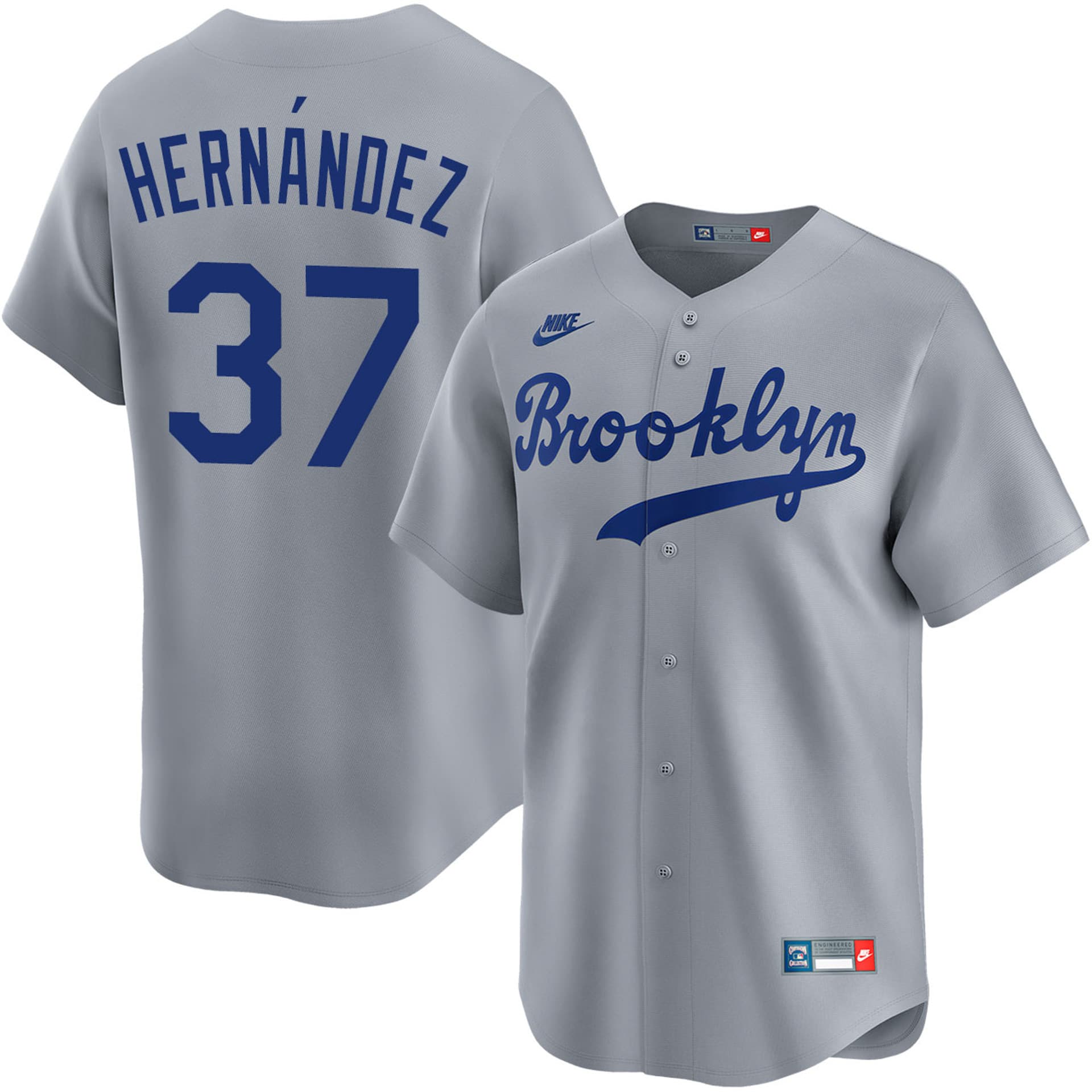 Teoscar Hernandez Los Angeles Dodgers Cooperstown Brooklyn Road Jersey