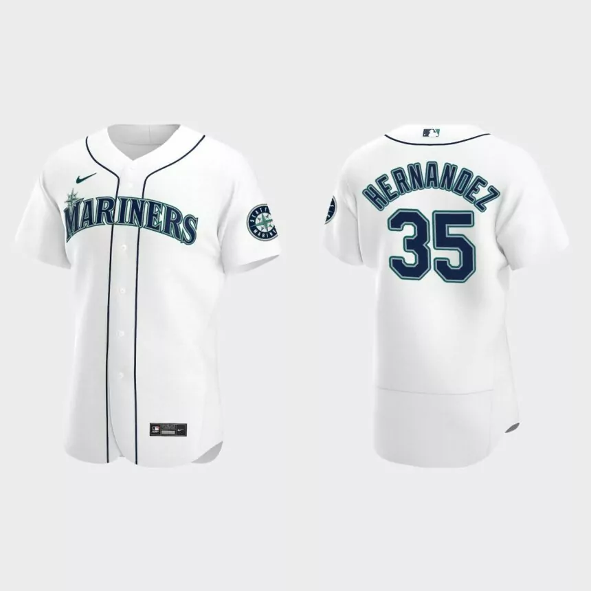 Teoscar Hernandez Seattle Mariners Authentic Home Jersey – White
