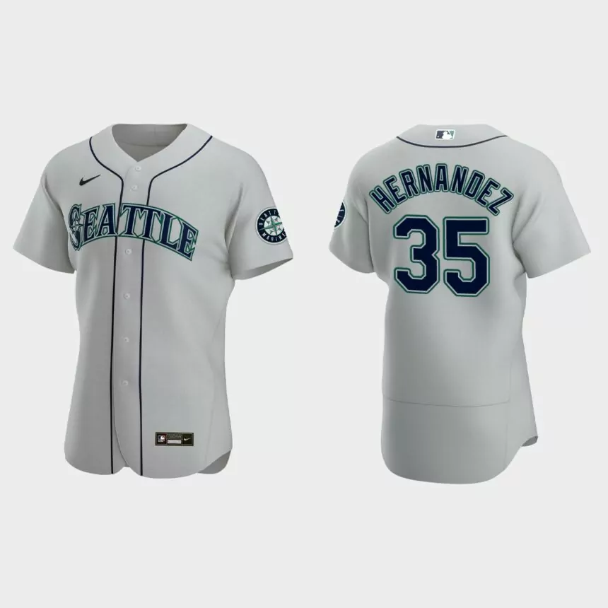Teoscar Hernandez Seattle Mariners Authentic Jersey – Gray