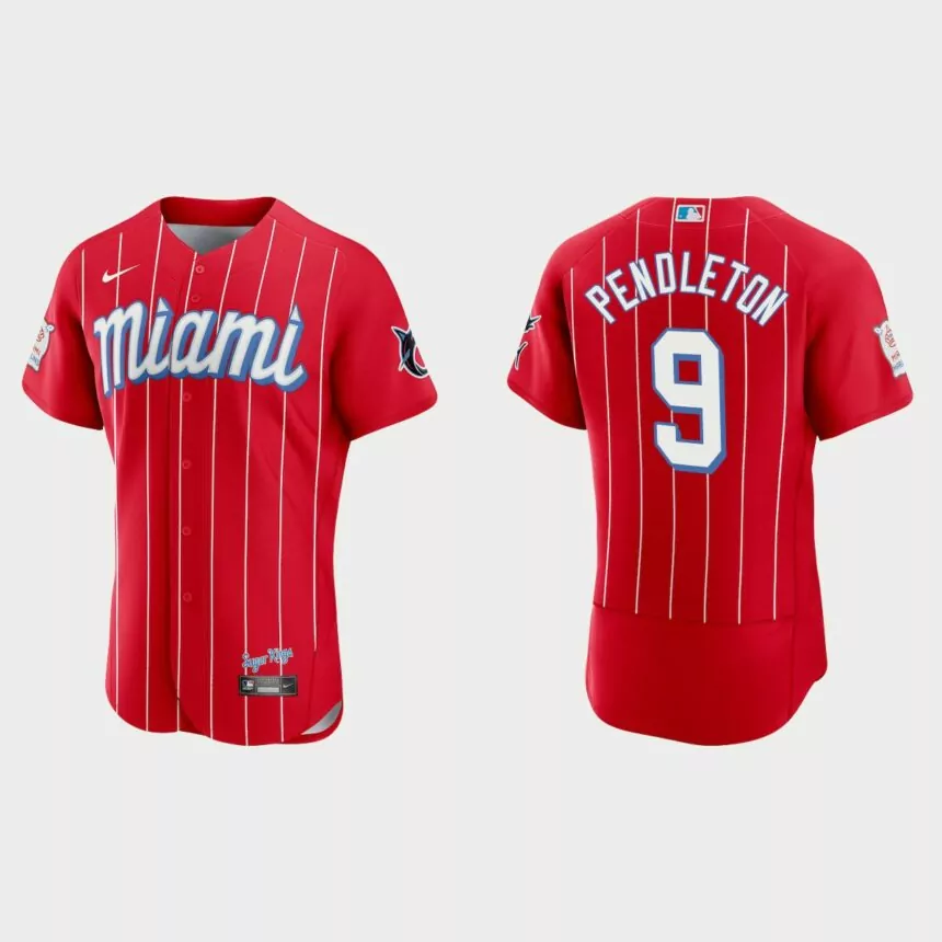 Terry Pendleton Miami Marlins 2021 City Connect Authentic Jersey – Red