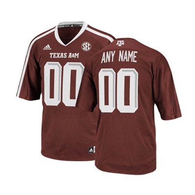 Texas A&M Aggies Brown Customized Jerseys