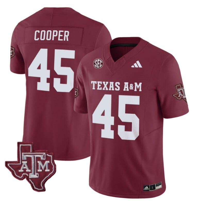 Texas A&M Aggies Edgerrin Cooper Jersey #45 Vapor Limited College Football Maroon