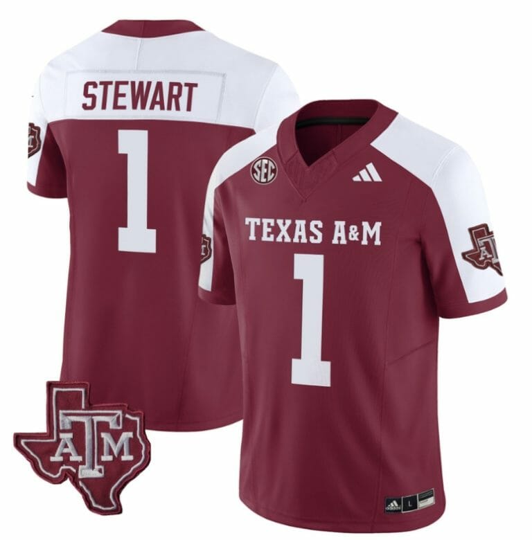 Texas A&M Aggies Evan Stewart Jersey #1 Vapor Limited College Football Alternate
