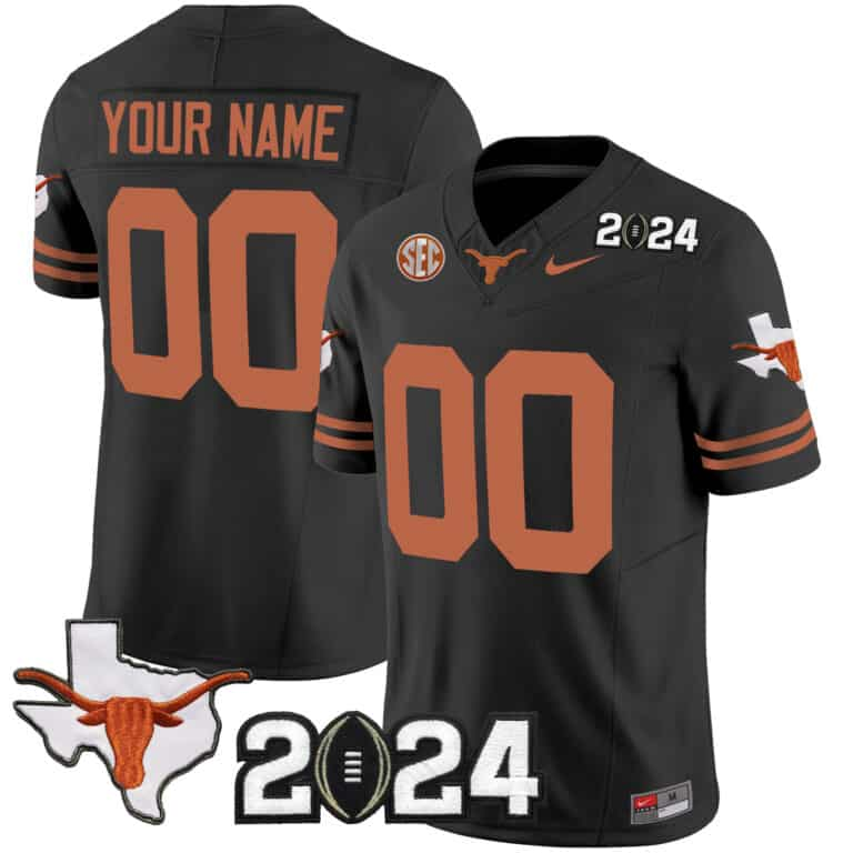 Texas Longhorns 2024 Vapor Limited Custom Jersey – All Stitched  Black