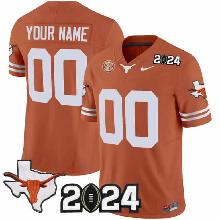 Texas Longhorns 2024 Vapor Limited Custom Jersey – All Stitched Texas Orange