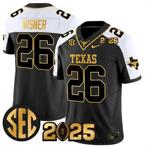 Texas Longhorns 2025 CFP Final Gold Patch Vapor Limited Custom Jersey - All Stitched Alternate