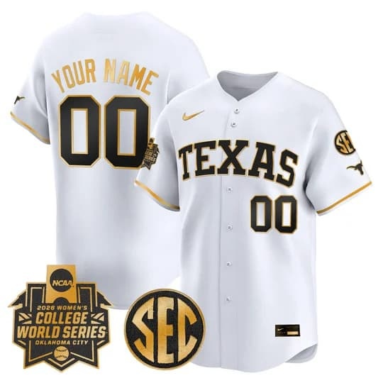 Texas Longhorns Softball 2026 World Series (WCWS) Vapor Premier Limited Custom Jersey  - All Stitched