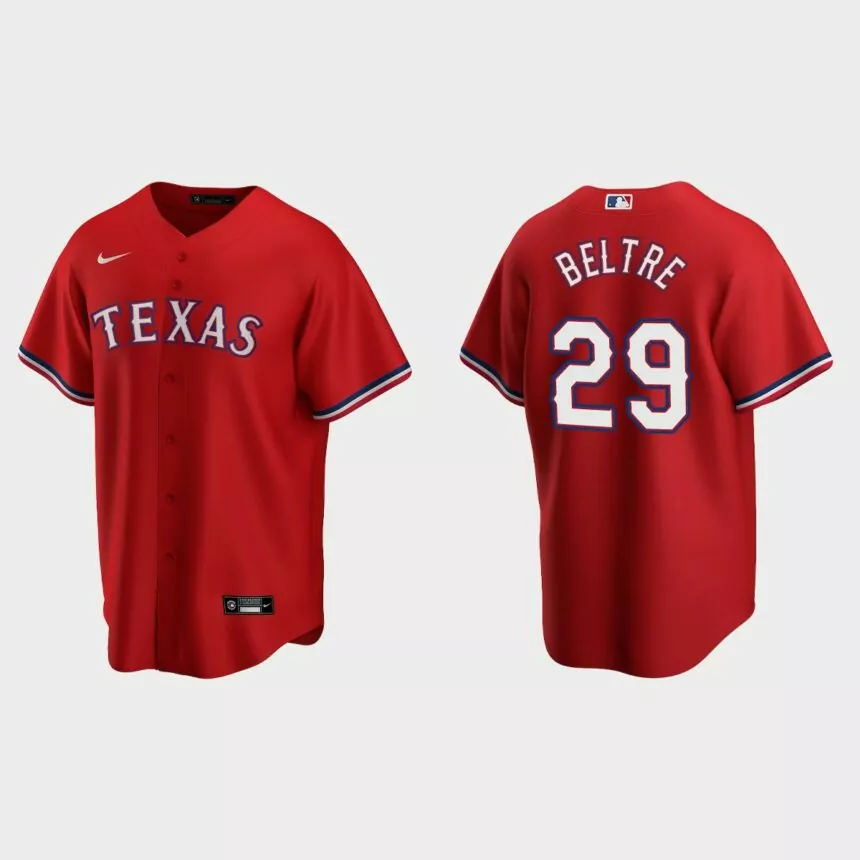 Texas Rangers #29 Adrian Beltre Red 2020 Replica Alternate Jersey