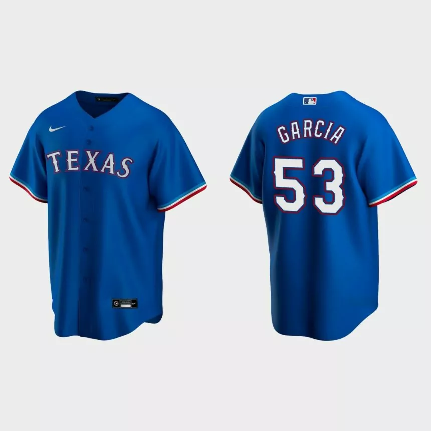 Texas Rangers #53 Adolis Garcia Replica Alternate Jersey – Royal