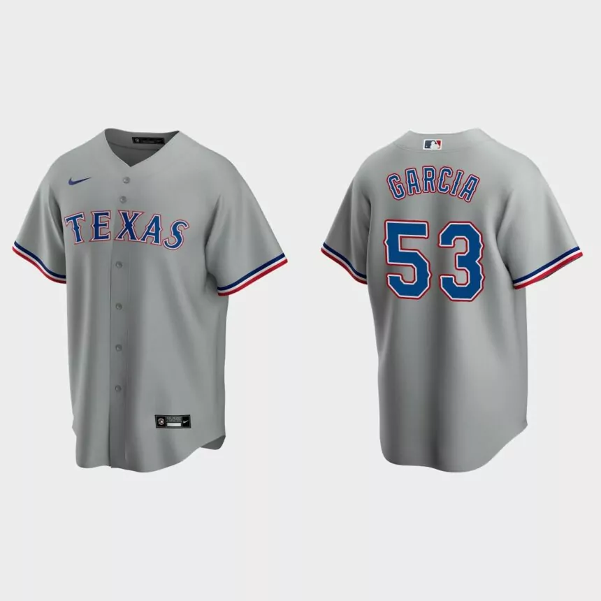 Texas Rangers #53 Adolis Garcia Replica Road Jersey – Gray