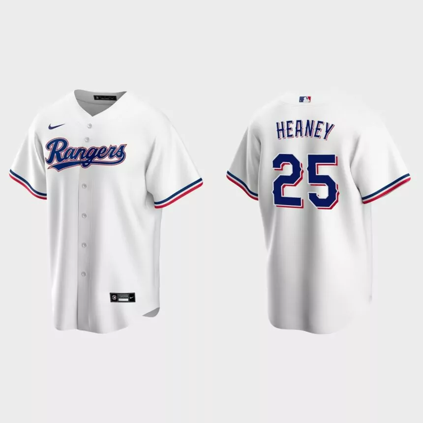 Texas Rangers Andrew Heaney Replica Home Jersey – White