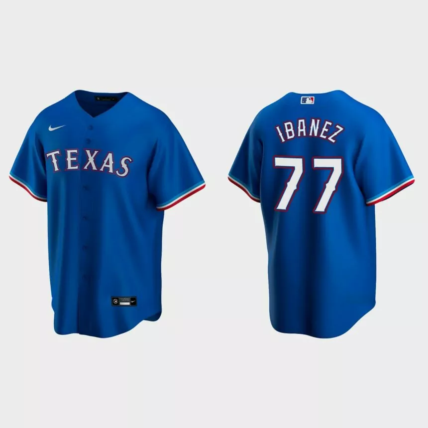Texas Rangers Andy Ibanez Replica Alternate Jersey – Royal