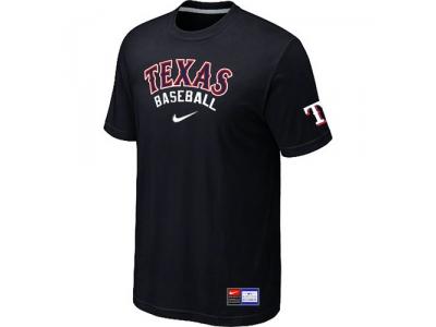Texas Rangers Black NEW Short Sleeve Practice T-Shirt