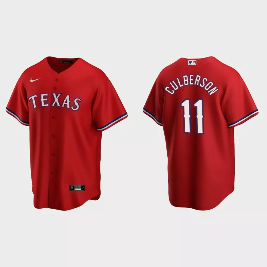 Texas Rangers Charlie Culberson Replica Alternate Jersey – Red