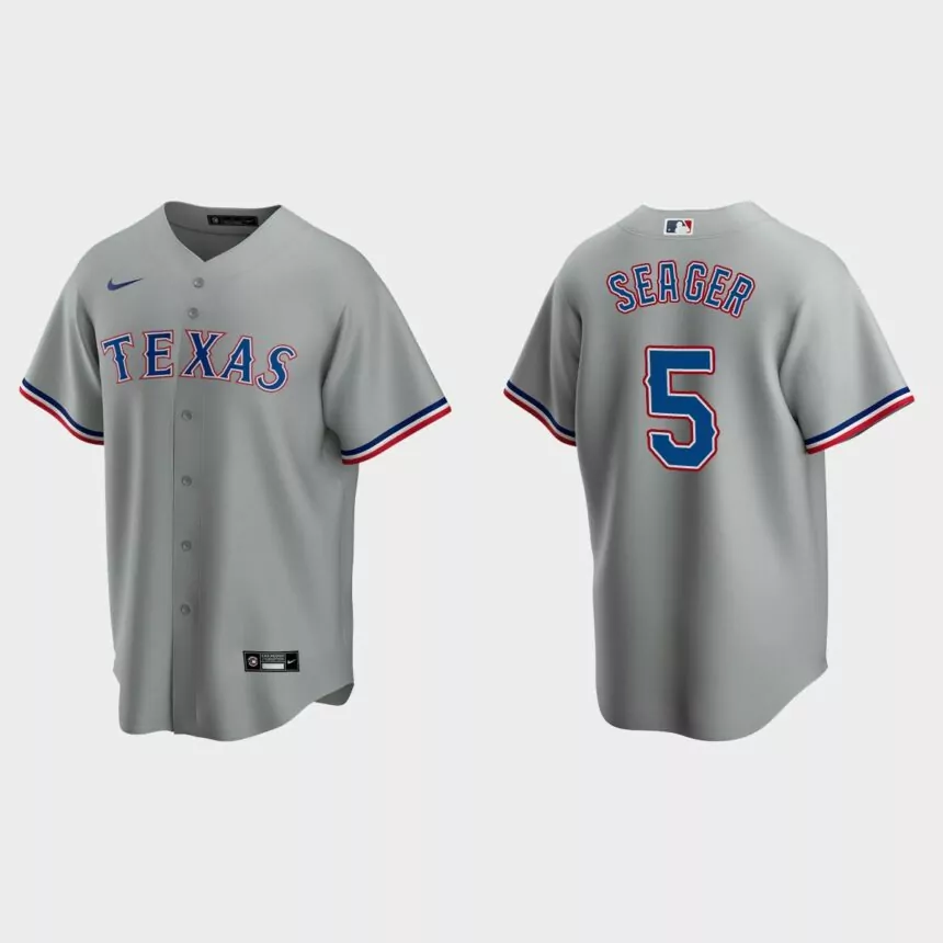 Texas Rangers Corey Seager Replica Road Jersey – Gray