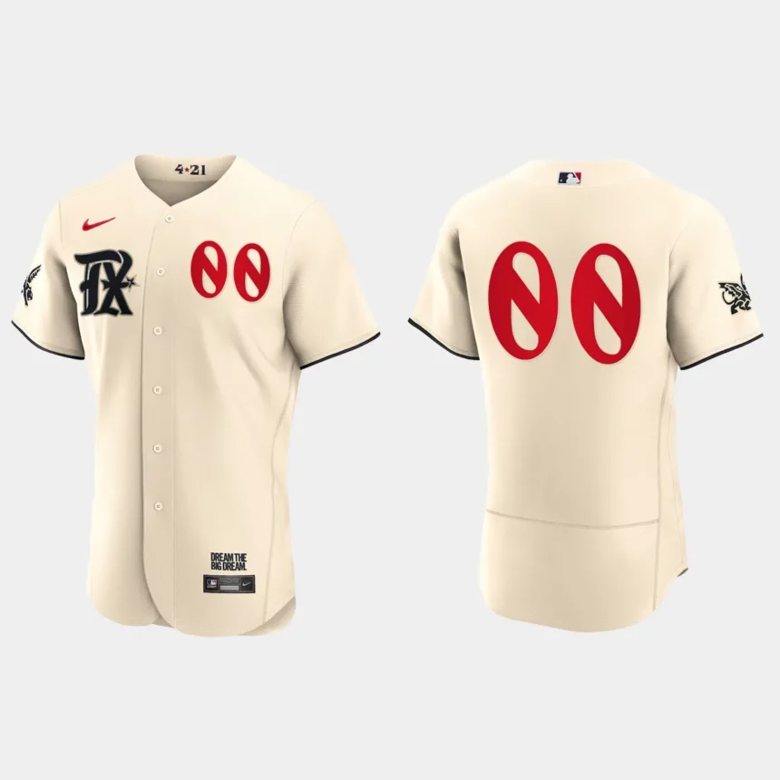 Texas Rangers Custom 2023 City Connect Authentic Jersey – Cream