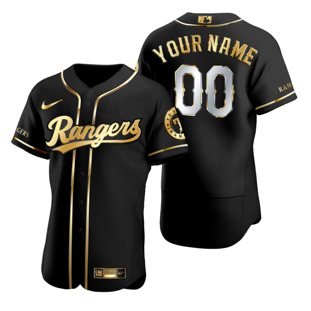 Texas Rangers Custom Nike JOSE CANSECO JIM SUNDBERG Ferguson Jenkins Ivan Rodriguez Black Golden Edition Jersey