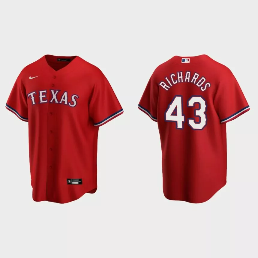 Texas Rangers Garrett Richards Replica Alternate Jersey – Red