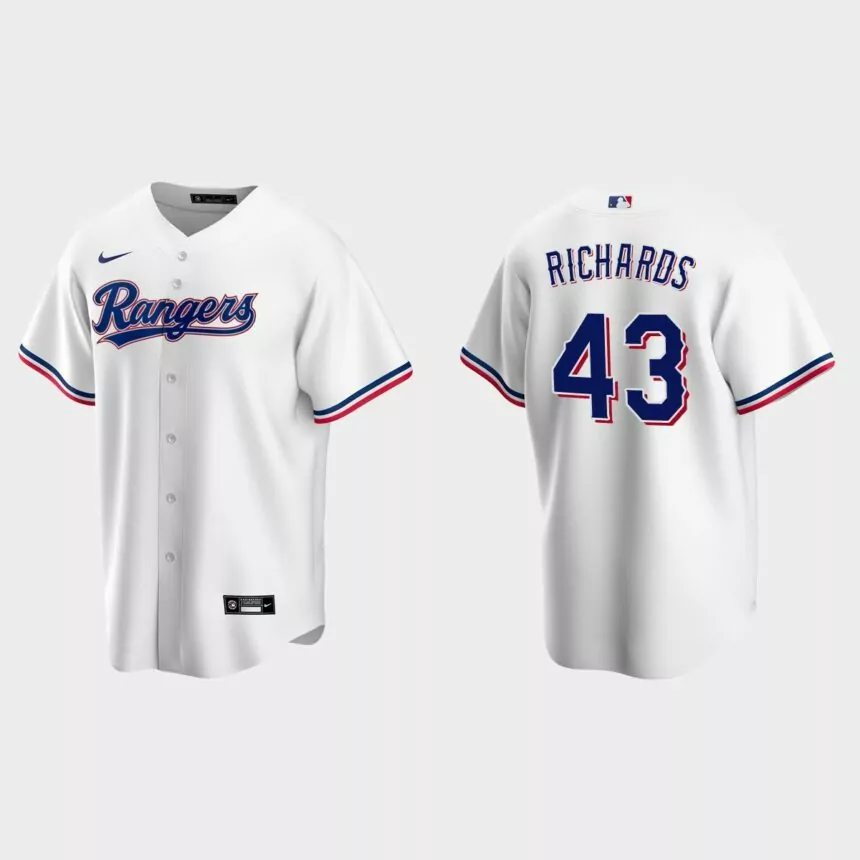 Texas Rangers Garrett Richards Replica Home Jersey – White