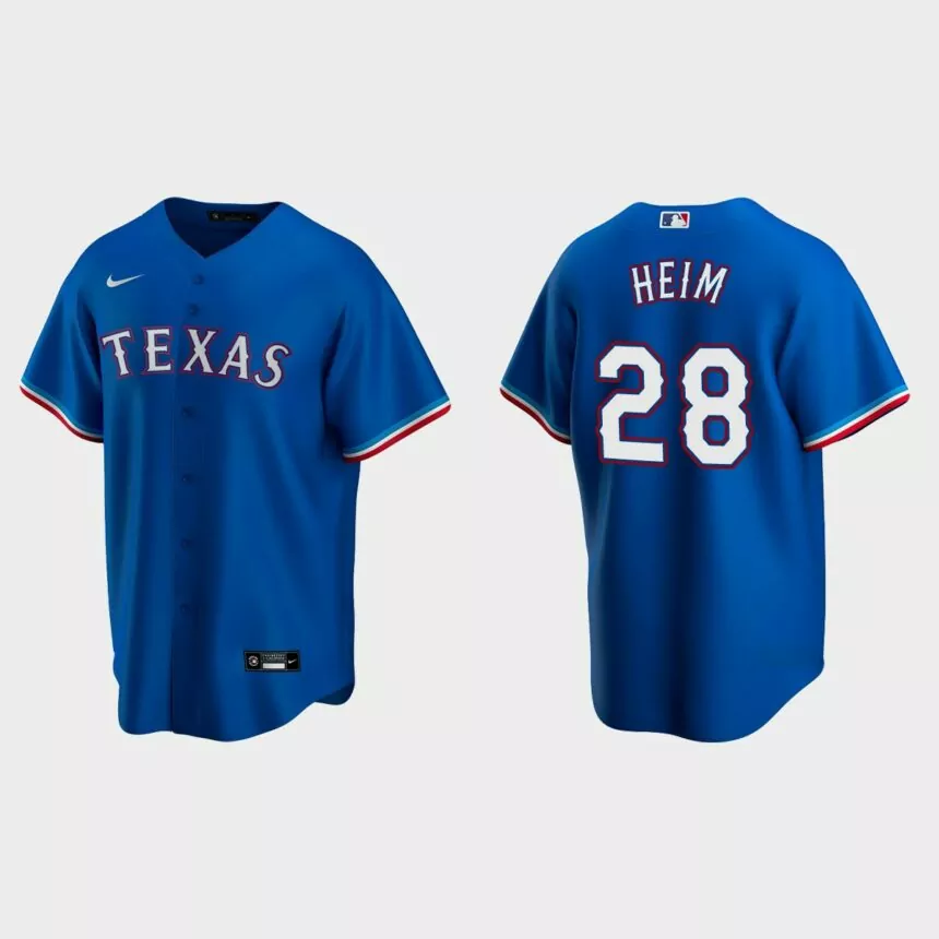 Texas Rangers Jonah Heim Replica Alternate Jersey – Royal