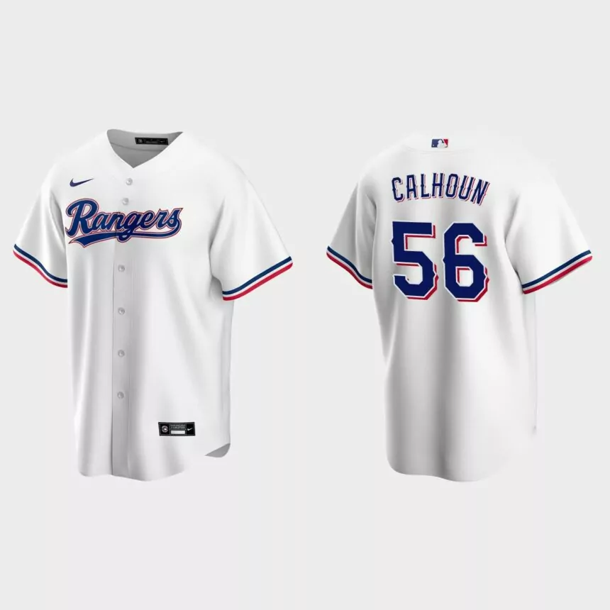 Texas Rangers Kole Calhoun Replica Home Jersey – White