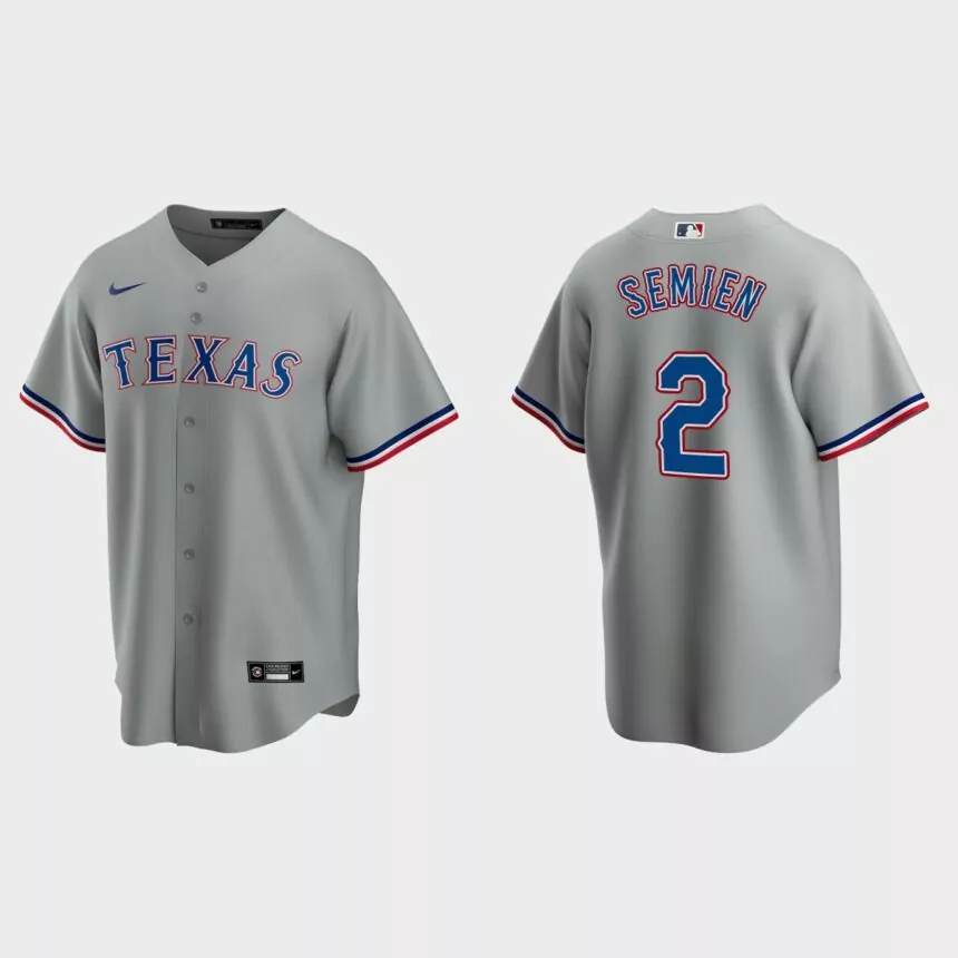 Texas Rangers Marcus Semien Replica Road Jersey – Gray