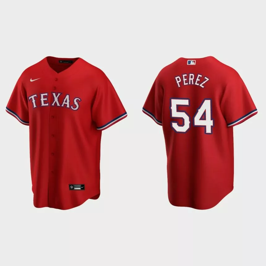 Texas Rangers Martin Perez Replica Alternate Jersey – Red