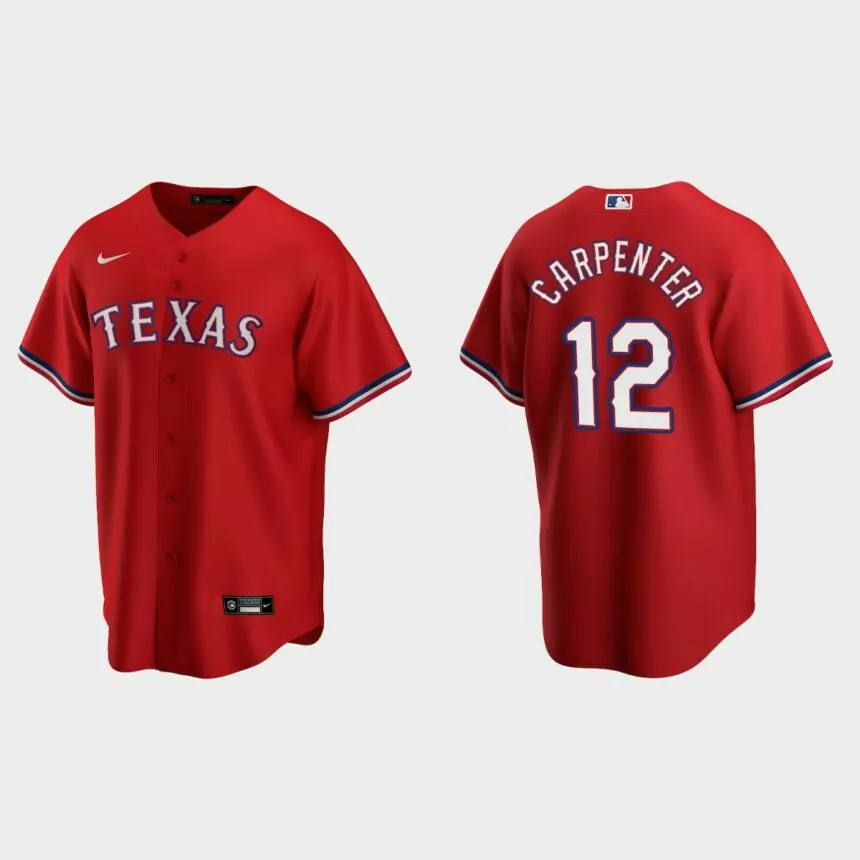 Texas Rangers Matt Carpenter Replica Alternate Jersey – Red