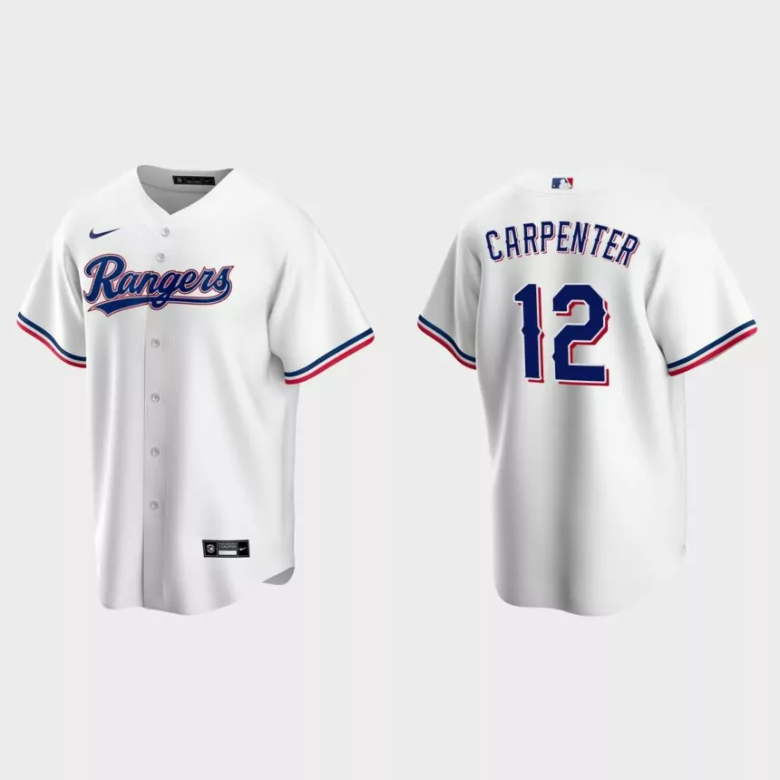 Texas Rangers Matt Carpenter Replica Home Jersey – White