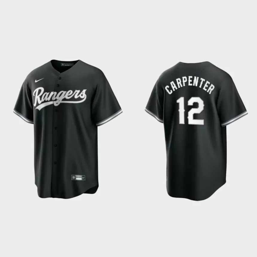 Texas Rangers Matt Carpenter Replica Official Jersey – Black White