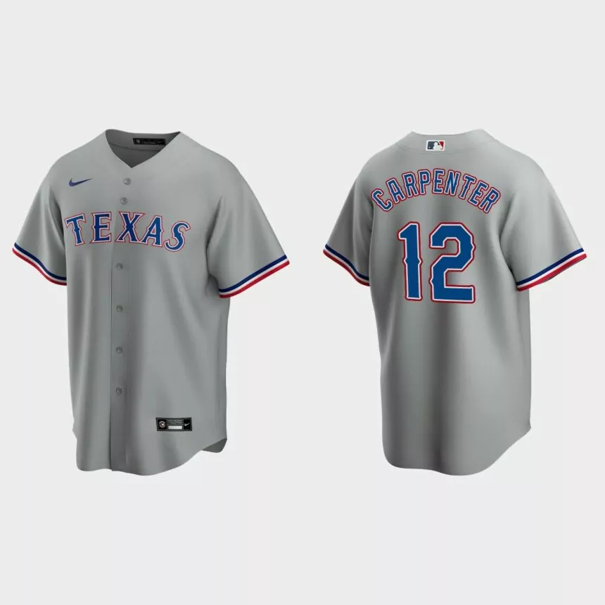 Texas Rangers Matt Carpenter Replica Road Jersey – Gray