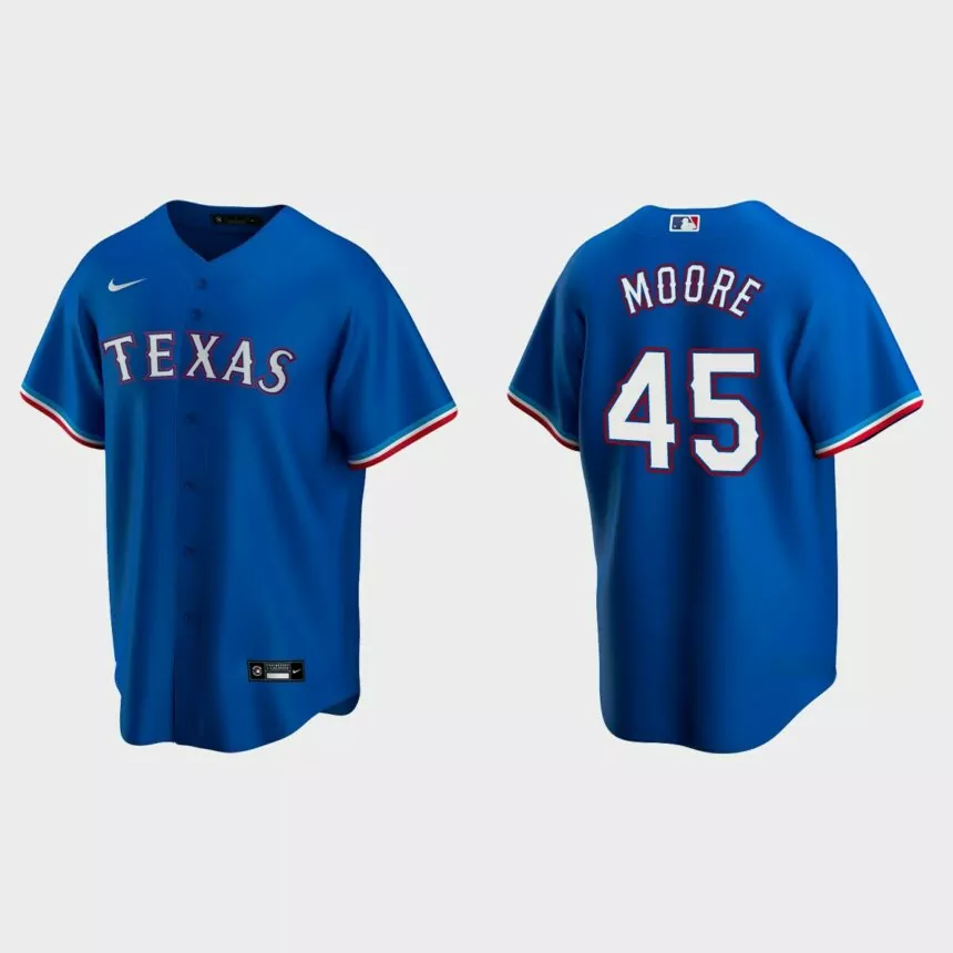 Texas Rangers Matt Moore Replica Alternate Jersey – Royal