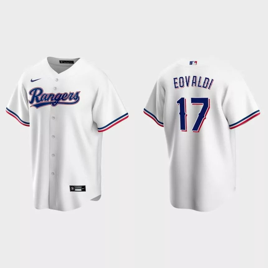 Texas Rangers Nathan Eovaldi Replica Home Jersey – White