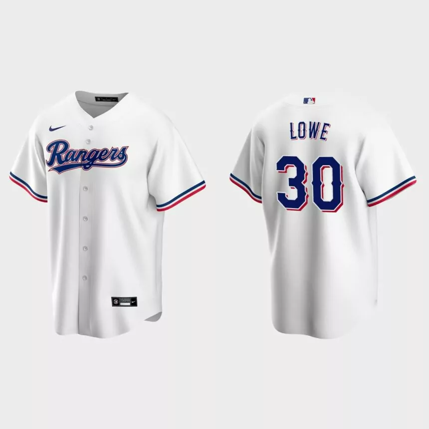 Texas Rangers Nathaniel Lowe Replica Home Jersey – White