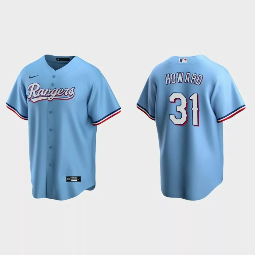 Texas Rangers Spencer Howard Replica Alternate Jersey – Light Blue