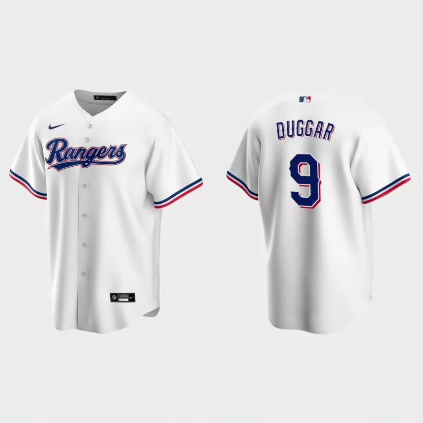 Texas Rangers Steven Duggar Replica Home Jersey – White